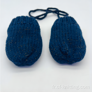 Gants en tricot de couleur unie pour bébé